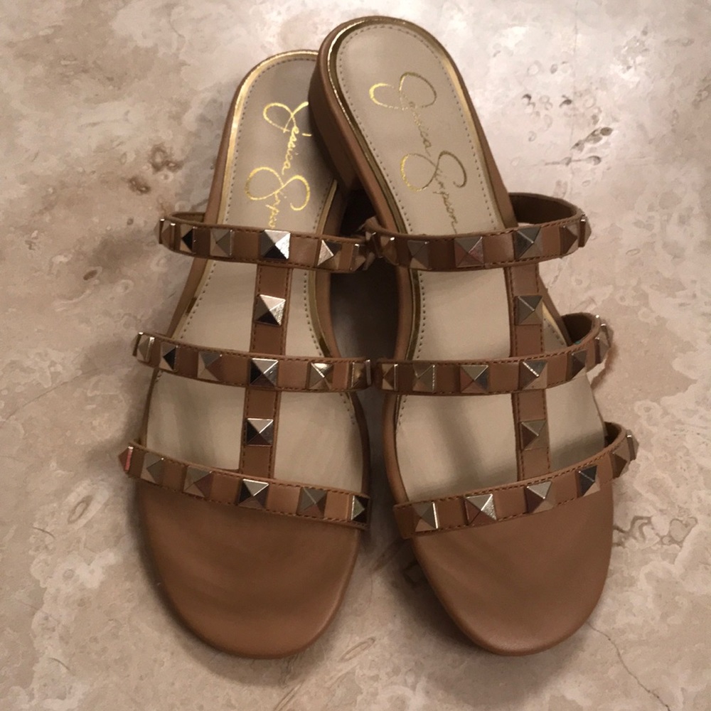Jessica Simpson studded sandals. Never worn.